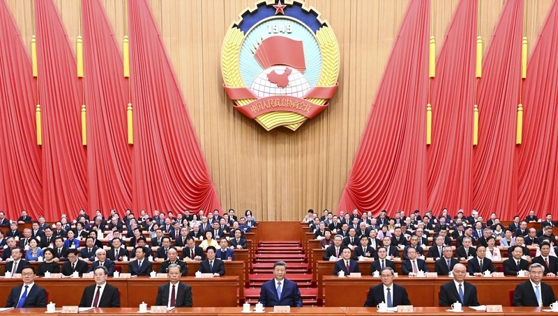 全国政协十四届四次会议在京开幕 习近平等党和国家领导人到会祝贺