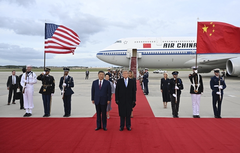 习近平抵达华盛顿对美国进行国事访问 习近平抵达华盛顿对美国进行国事访问