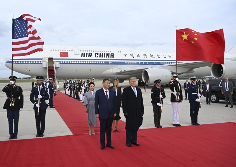 习近平抵达华盛顿对美国进行国事访问 习近平抵达华盛顿对美国进行国事访问