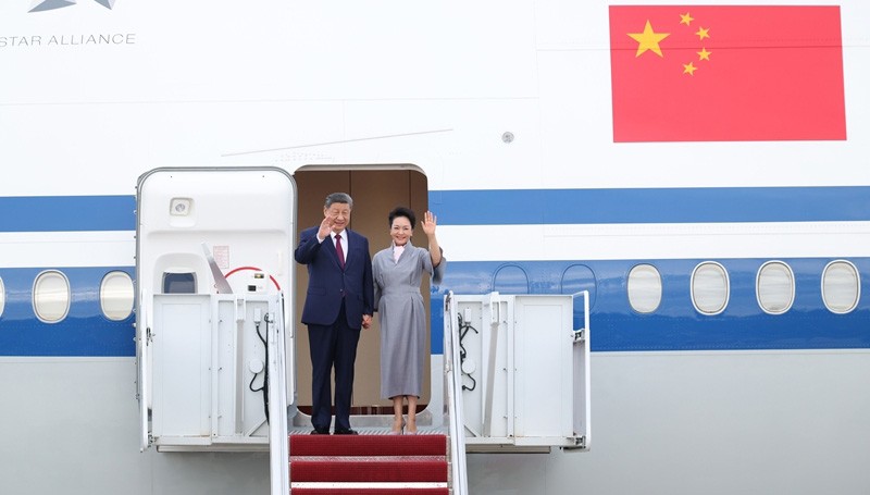 习近平抵达华盛顿对美国进行国事访问